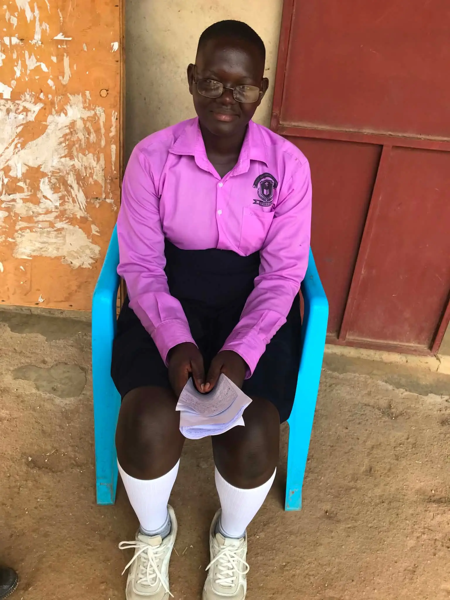 Female student at Ayaa Senior Secondary School